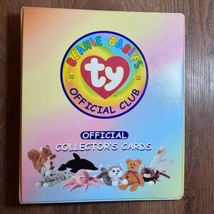 1998 TY Beanie Babies Official Club 3-Ring Binder with 5 Sleeves 9 Slot Pages